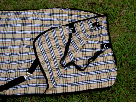 Horse Cotton Sheet Blanket Rug Summer Spring Tan Black 5320