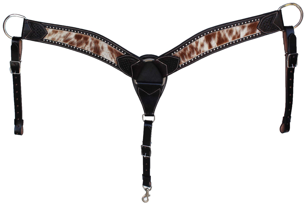 Western Horse Hand Tooled Leather Contoured Breast Collar 55BreastCollar