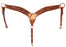 Western Horse Hand Tooled Leather Contoured Breast Collar 55BreastCollar