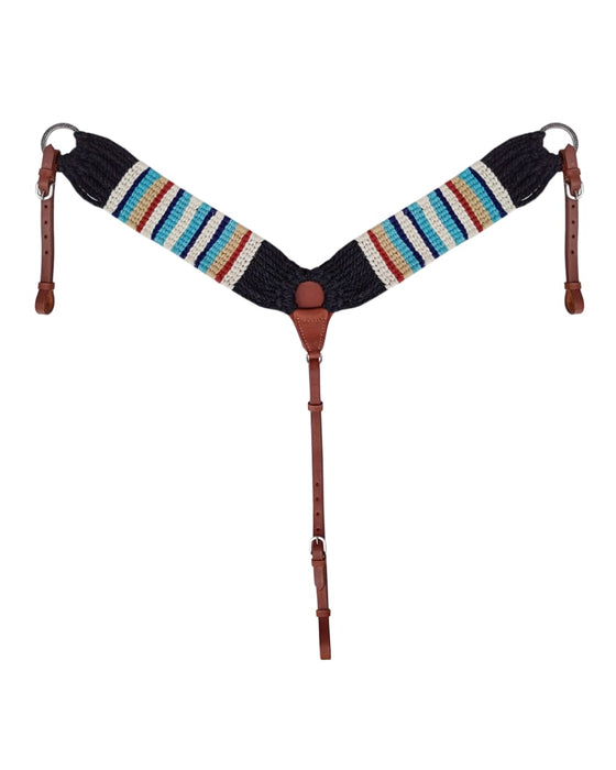 Western Western 3-1/2" Wide Handwoven Breast Collar w/ Harness Leather Uptugs 55JWool