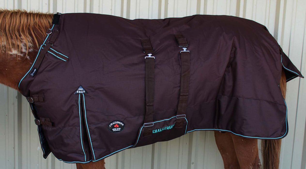 1200D Turnout Waterproof Horse Winter Blanket Heavy Coat Brown  572B