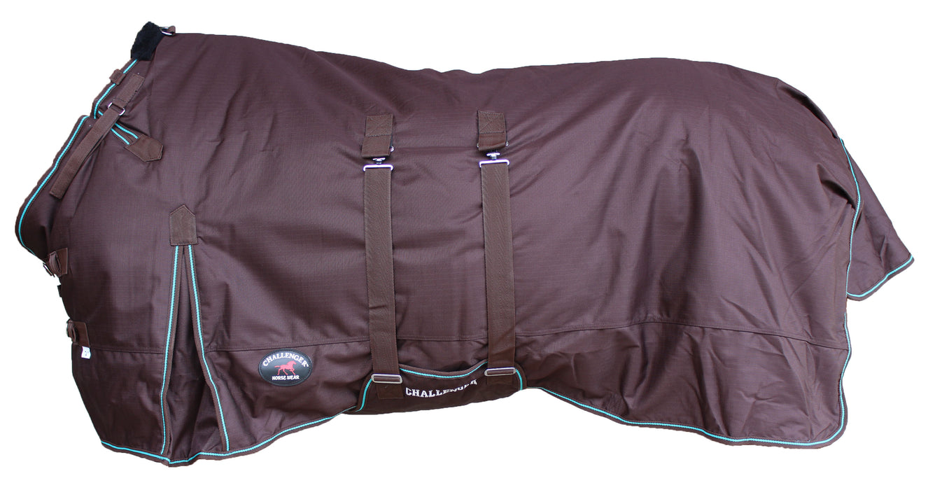 1200D Turnout Waterproof Horse Winter Blanket Heavy Coat Brown  572B