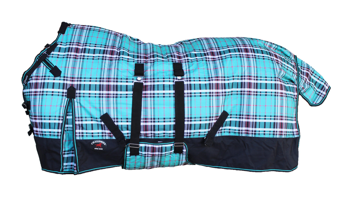 1200D Waterproof Turnout Fleece Lined Medium Weight Horse Blanket Medium Weight