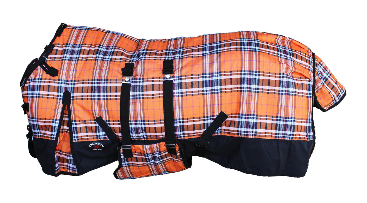 1200D Waterproof Turnout Fleece Lined Medium Weight Horse Blanket Medium Weight