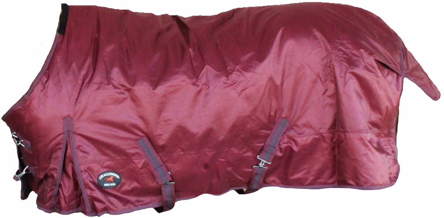 840D Horse Turnout Waterproof Medium-Weight Winter Blanket Burgundy 59EE01