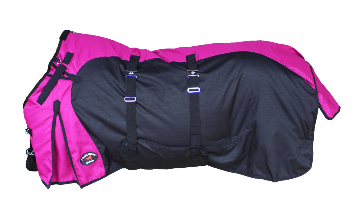 1200D Horse Turnout Blanket Waterproof, Breathable, Heavy-Weight Winter Blanket with 300g Fill, Ripstop Outer Shell