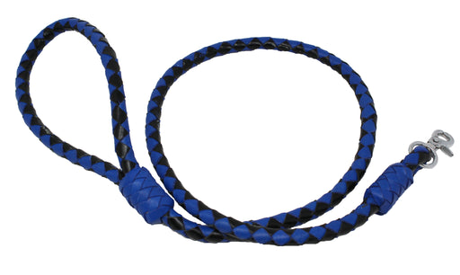 Dog Puppy Collar Leash Genuine Leather  Round Braided Latigo 60006