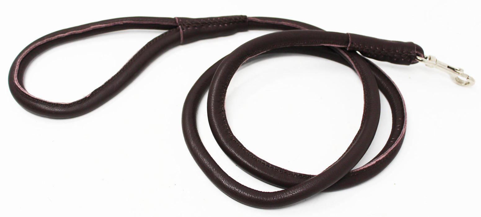 Soft Rolled Leather Beaded Dog Collar Leash  600RTLeash
