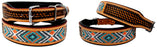 Dog Puppy Collar Genuine Cow Leather Padded Canine  60117