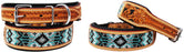 Dog Puppy Collar Genuine Cow Leather Padded Canine  60119