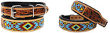 Dog Puppy Collar Genuine Cow Leather Padded Canine  60121