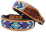 Hand Tooled Beaded Padded Leather Dog Collar  60124
