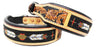 Hand Tooled Beaded Padded Leather Dog Collar  60126