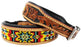 Hand Tooled Beaded Padded Leather Dog Collar  60127