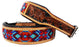 Hand Tooled Beaded Padded Leather Dog Collar  60165