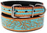 Padded Leather Dog Collar  Floral Hand Tooled 60167