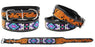 Challenger 100% Leather Padded Dog Collar Beaded Floral Hand Tooled 60168