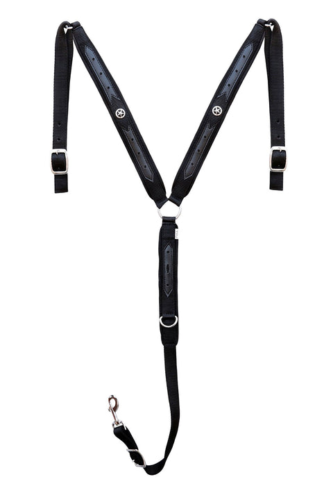 Horse Western 3-Piece Nylon Bridle Breast Collar Reins Tack Set Texas Star  601J01