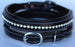 Rhinestone Dog Puppy Collar Crystal Western Cow Leather  6025