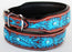 Dog Puppy Collar Blue Genuine Cow Leather Padded Canine