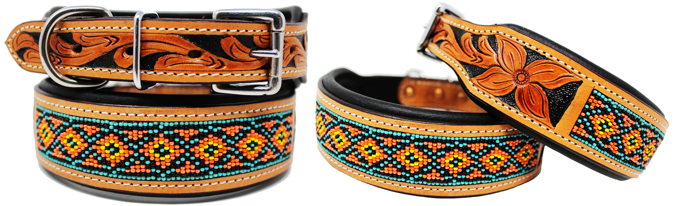 Rhinestone Dog Puppy Collar Crystal Western Cow Leather 6034