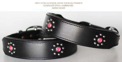 Rhinestone Dog Puppy Collar Crystal Cow Leather Western 6048