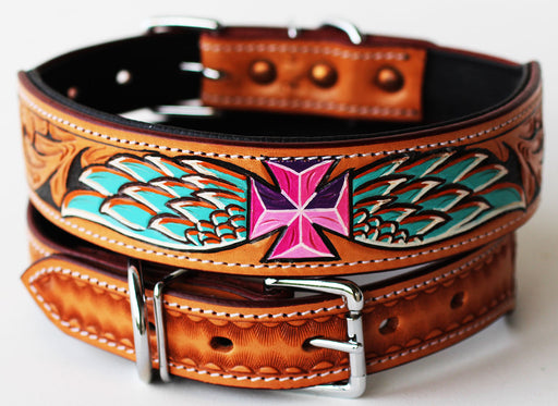 Rhinestone Dog Puppy Collar Crystal Cow Leather 6051