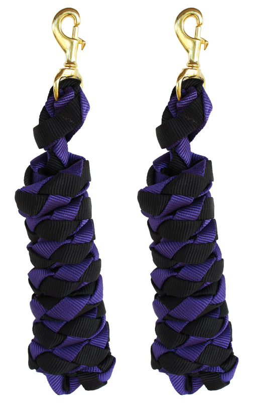 Lot of 2 Horse Flat Braided Nylon Webbed Lead Rope Swivel Snap 60571 60571