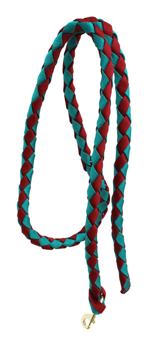 Horse 8' Flat Braided Nylon Web Durable Lead Rope Brass Swivel Bolt Snap 60576-81