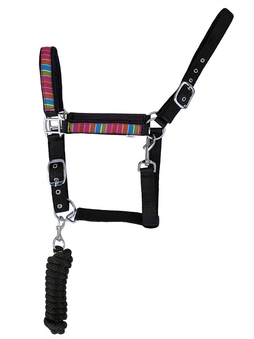 Horse Nylon Serape Neoprene Comfort Adjustable Halter Lead 606193