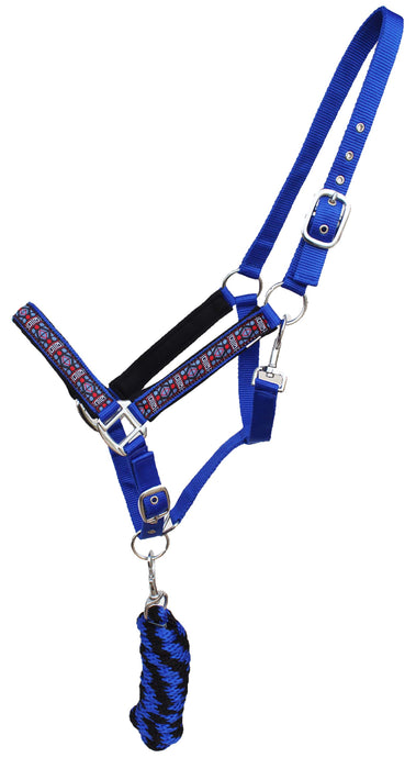 Horse Nylon Neoprene Comfort Adjustable Halter Lead 606196