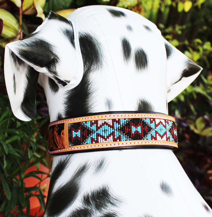 Dog Puppy Collar Cow Leather Adjustable Padded Canine 6064TL