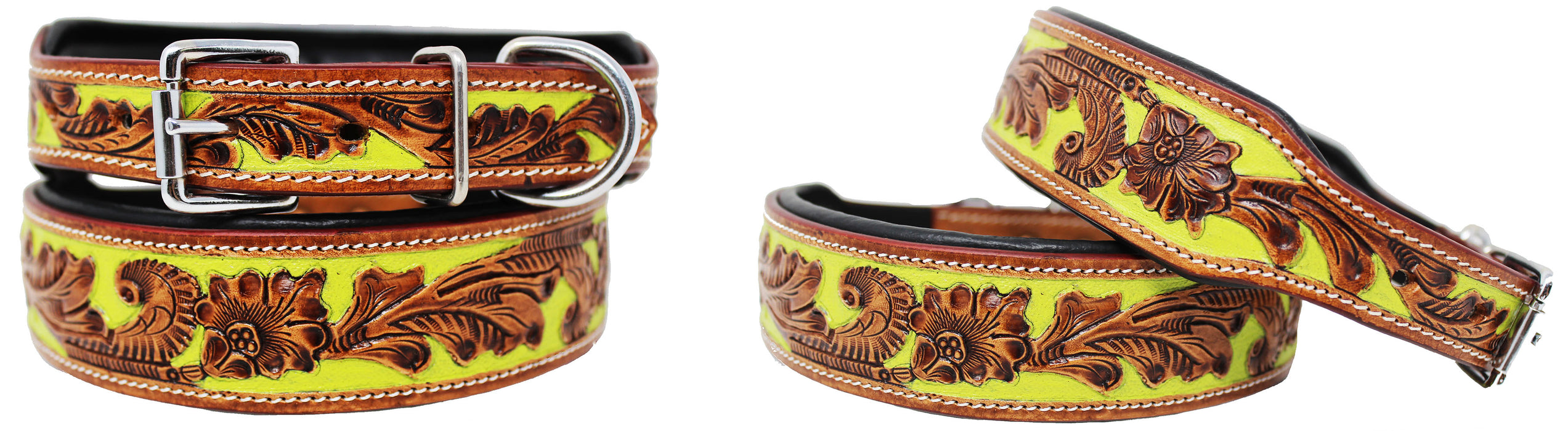 XSmall 9''- 13'' Dog Puppy Collar Cow Leather Adjustable Padded Canine 6073