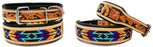 Large 21''- 25'' Puppy Dog Collar Cow Leather Adjustable Padded Canine 6071