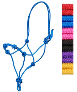 Nylon Braided Rope Halter 1/4" Average Horse 606A4