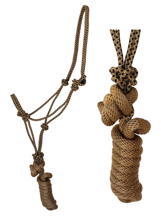 Nylon  Horse Braided Rope Noseband Halter w/ Lead Rope 606EA02