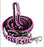 Roping Knotted Horse Tack Western Barrel Reins Nylon Braided Pink Black 60706
