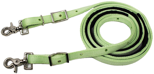 Horse Roping Western Barrel Reins Nylon Rein Lime Green 607151 8 Ft.