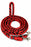 Roping Knotted Horse Tack Western Barrel Reins Nylon Braided Red Black 60716