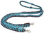 Horse Western Nylon Braided Knotted Roping Barrel Reins Turquoise Brown 60717
