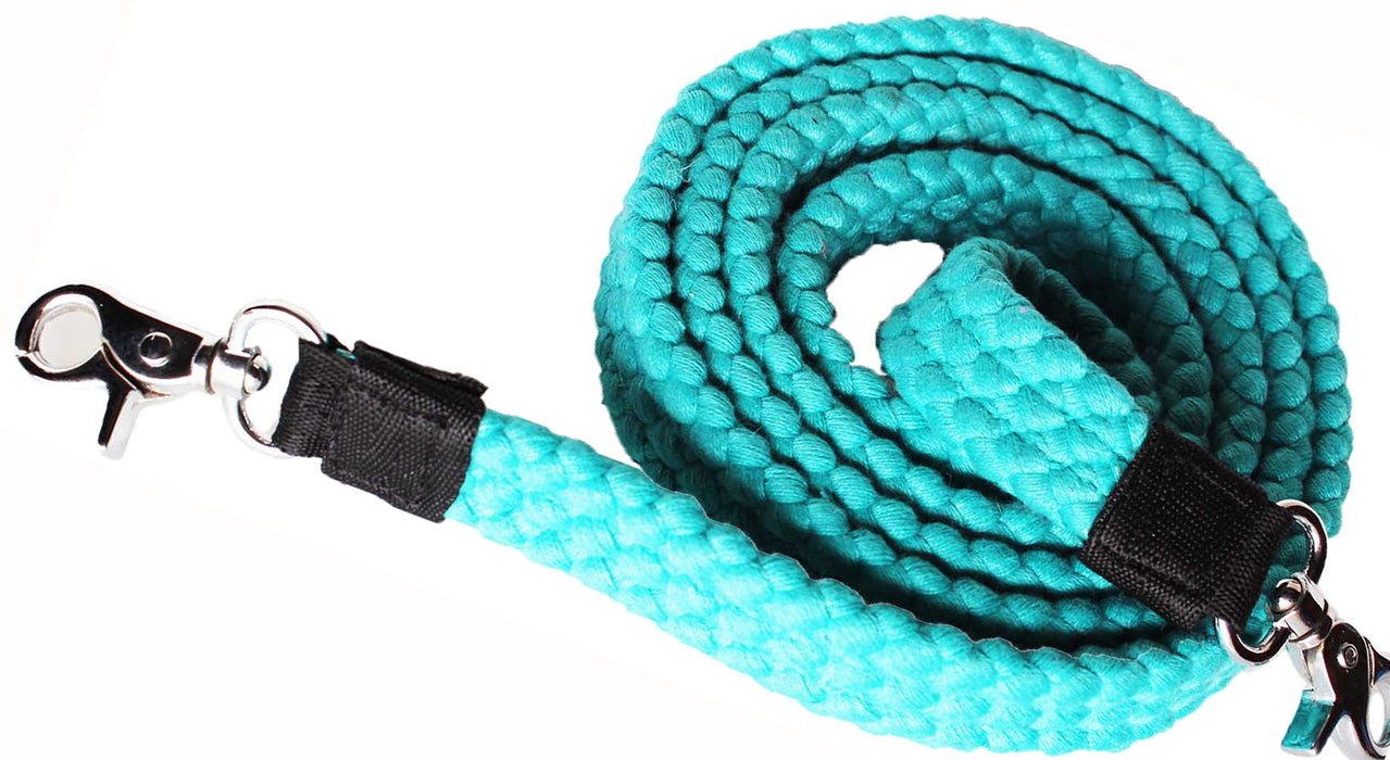 Horse Western Cotton Braided Barrel Racing Reins Orange 60744