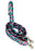 Horse Challenger Western Nylon Braided Roping Knotted Barrel Reins Pink Black Blue 607514