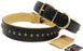 Leather Stars Dog Collar Padded Double Ply Riveted Settings  60AA201