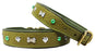 Soft Genuine Leather Padded Charm Dog Collar 60AA264
