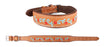 Challenger 100% Cow Leather Floral Embroidered Padded Dog Collar 60BT12