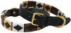Leather Argentine Polo Embroidered Dog Collar D-Ring 60FH01