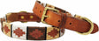 Leather Argentine Polo Embroidered Dog Collar D-Ring 60FH01