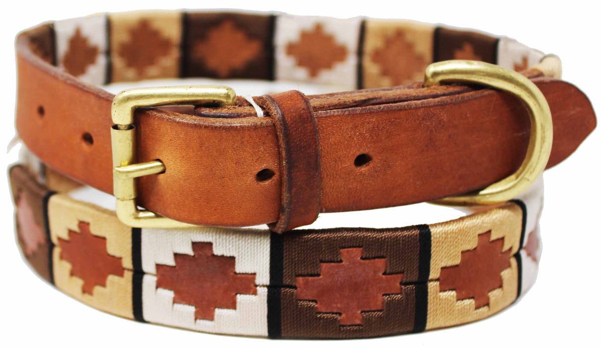 Leather embroidered dog outlet collars