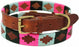 Leather Argentine Polo Embroidered Dog Collar D-Ring 60FH04