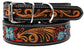 Challenger 100% Cow Leather Heavy Duty Padded Leather Tooled Dog Collar 60FKDog